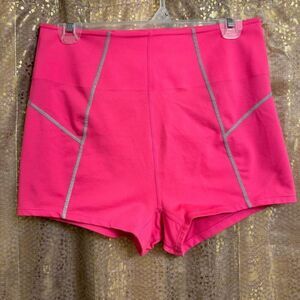 Free People Movement You're a Peach Athletic Shorts Hot Pink Flawed Large
